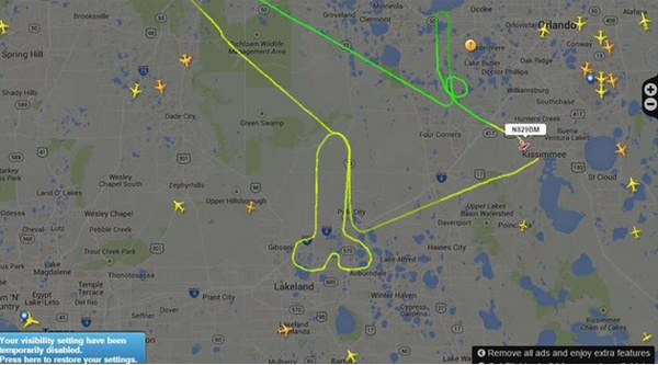パイロットが暇つぶしに男性器を空に描く→レーダー捕捉されネットで拡散中ｗｗｗ