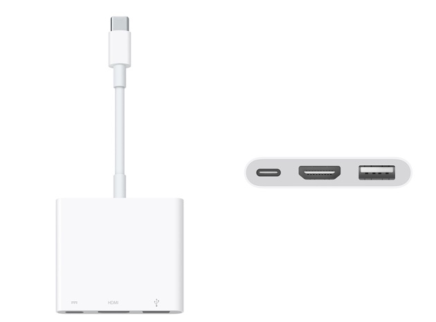 USB-Cだけの新MacBook、HDMI / VGAマルチポートアダプタは9500円。USB-Aも追加