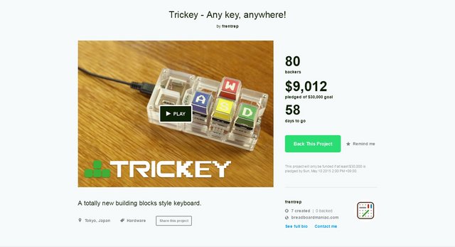 東大生が作った“好きなキーだけ使えるキーボード”「Trickey」プロジェクトが始動 ─ ゲームやイラスト制作に