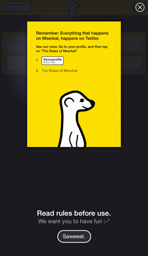 Twitterを介して簡単にライブストリーミングできる「Meerkat」がシンプルで面白い♪