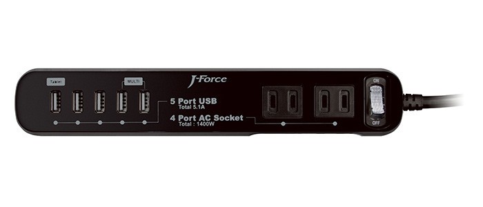 「インテリジェントチップ」内蔵　USB給電ポートつき電源タップ「世界平和シリーズ」3機種