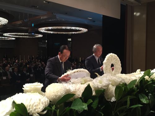 台湾で震災追悼式典 頼司法院長「東北の復興を応援していく」