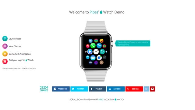 Apple Watchをブラウザ上で体験できるサイト