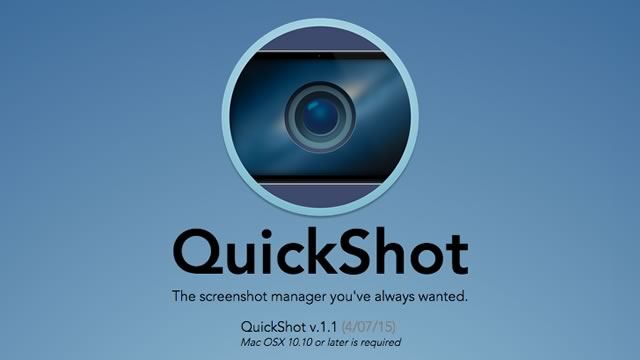 Macで撮ったスクリーンショットをメニューバーで確認できるツール「QuickShot」
