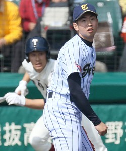 ＜選抜高校野球＞これからも二刀流で　東海大菅生・勝俣