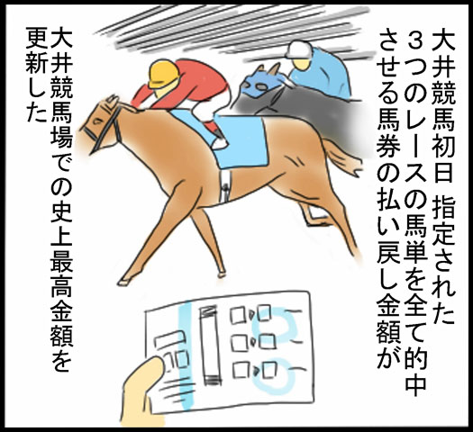 競馬で50円が7475万円に!