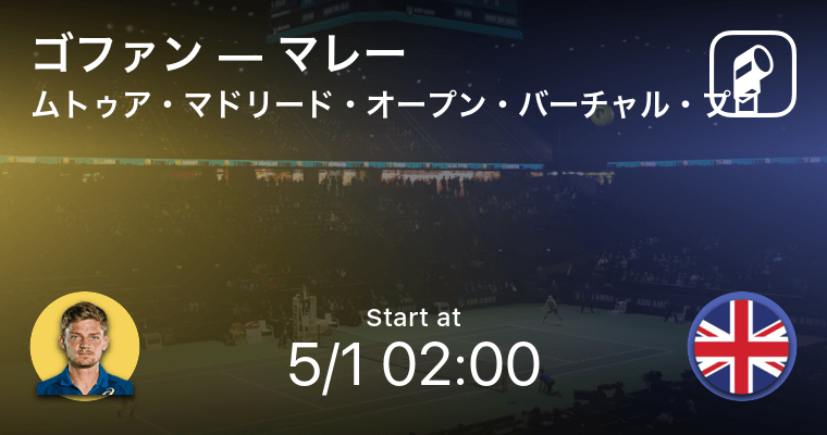 ムトゥアマドリードオープン決勝まもなく開始ゴファンvsマレー 2020年5月1日 エキサイトニュース