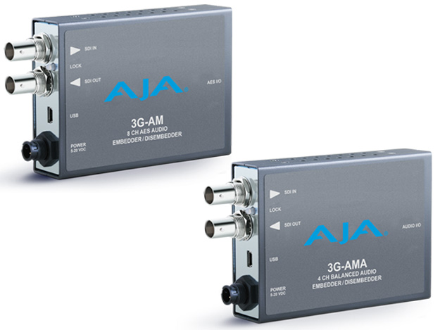 AJA、3G-SDI対応のミニコンバーター「3G-AM」「3G-AMA」を発売