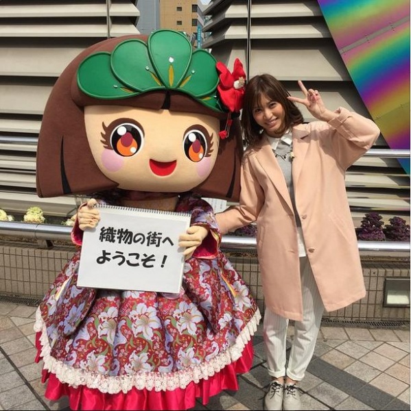 大島麻衣が八王子のゆるキャラと出会う。「マッピーとマッイー」が可愛い。