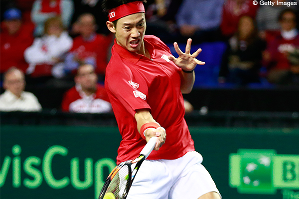 錦織圭、初日のシングルスを振り返る [デ杯ワールドグループ・日本対カナダ]