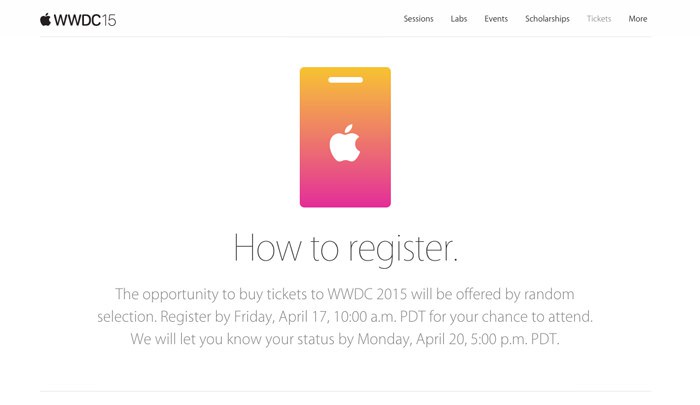 アップル、開発者向けイベント「WWDC 2015」を6月8日から開催〜チケットは抽選