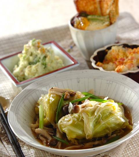 今日の献立は「あっさりロールキャベツ」