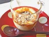 マグカップで簡単！和風きなこ黒蜜プリン