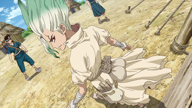 Dr Stone 御前試合の優勝者に酒が振る舞われる事を知った千空は 第13話先行カット 19年9月27日 エキサイトニュース