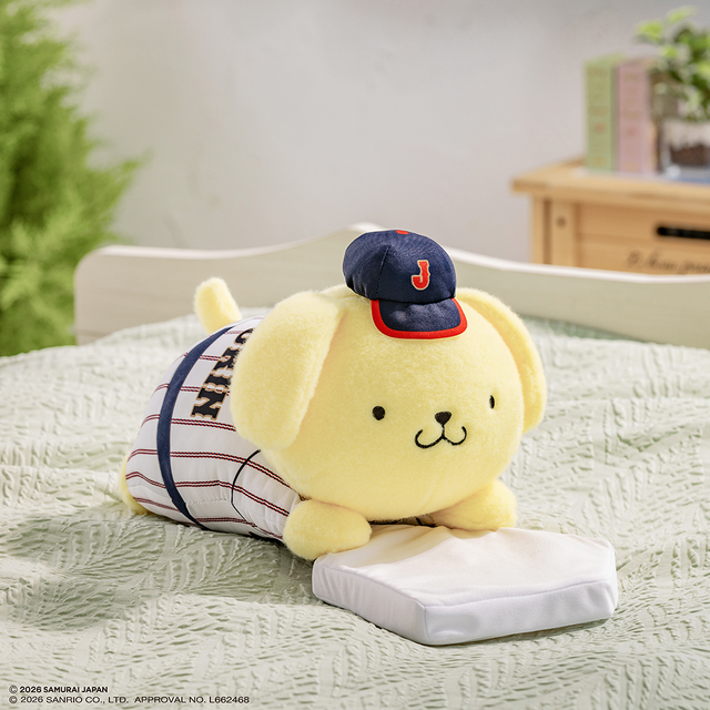 ポムポムプリン 侍ジャパン ぬいぐるみ サンリオ ポムポムプリンがヘッスラ!? 「サンリオ」×侍ジャパンのコラボくじが