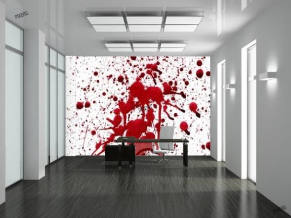 カオスな部屋はいかが 血痕柄の壁紙でホラーインテリアを 12年8月21日 エキサイトニュース