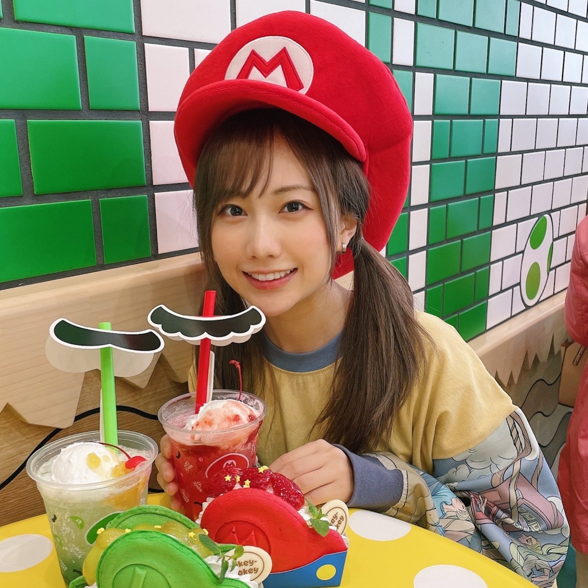 美人youtuberきりたんぽ デカすぎるマリオ帽子を被る姿が可愛い 21年4月9日 エキサイトニュース