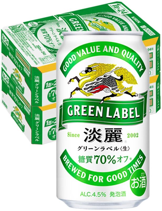 糖質70％オフの発泡酒を箱買い！ 「淡麗グリーンラベル」48本が2178円