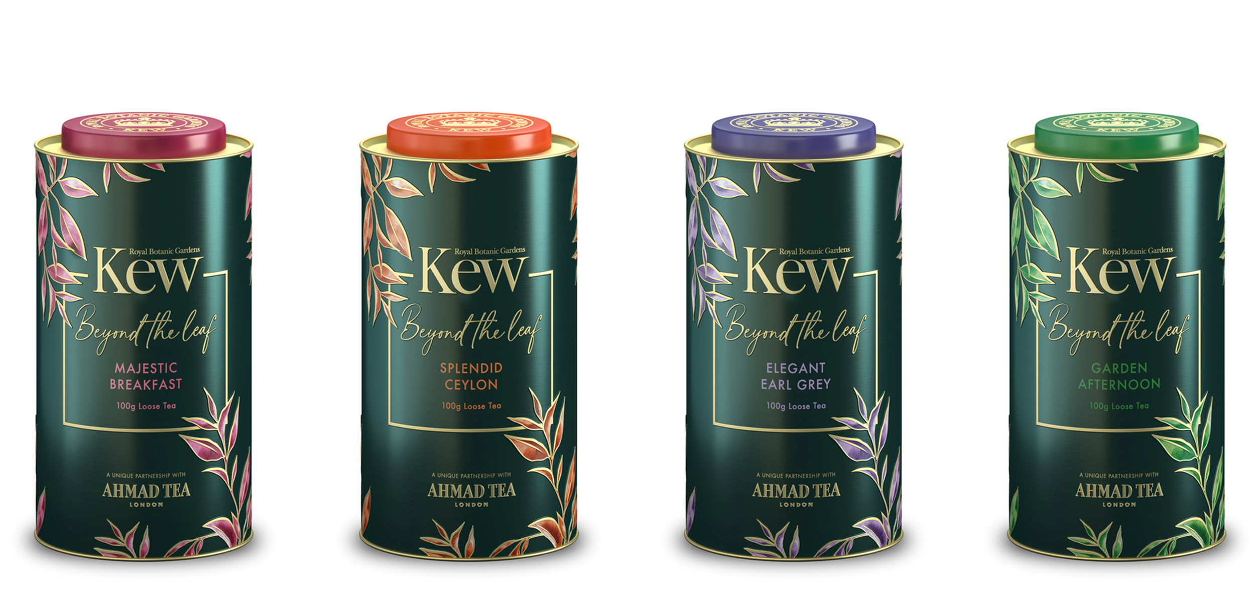 英国紅茶ブランド Ahmad Tea から英国王立植物園 キューガーデン とのコラボレーション商品が新発売 限定デザインのリーフティー缶4種 22年3月22日 エキサイトニュース