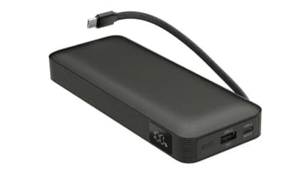ノートPCも急速充電！ USB-C直結ケーブル搭載の大容量2万mAhモバイル