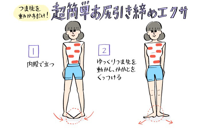 30秒つま先を動かすだけ お尻のお肉は簡単エクササイズで決別 2017年7月28日 エキサイトニュース