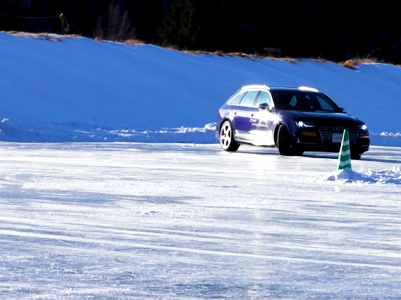 アウディ クワトロシリーズを氷上でドライブ アクセルで面白いほど車体が向きを変えてくれる 18年2月2日 エキサイトニュース