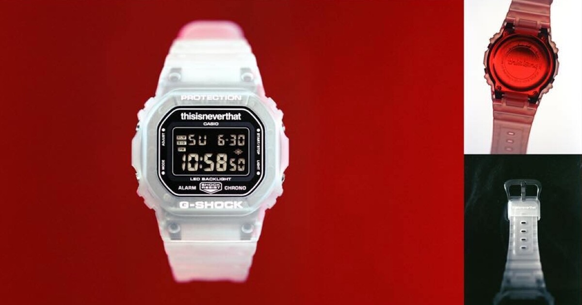 カシオ、G-SHOCK×thisisneverthatコラボモデル「DW-5600TNT」を7月発売 