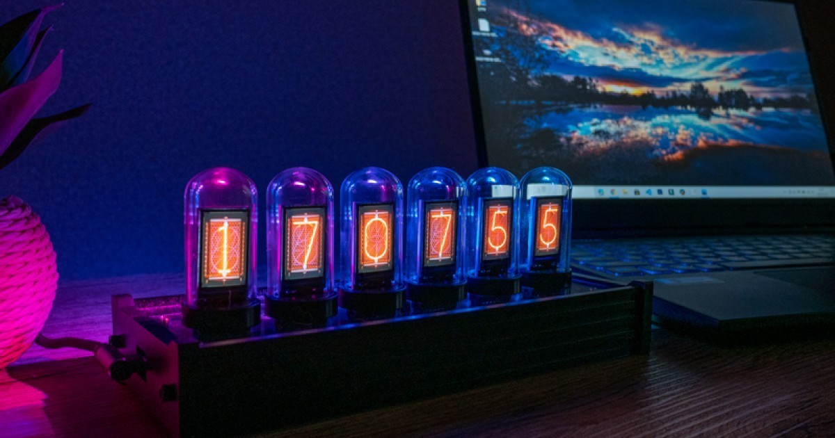 ニキシー管置時計 オリジナル日本語説明書付 ダイバージェンスメーター風