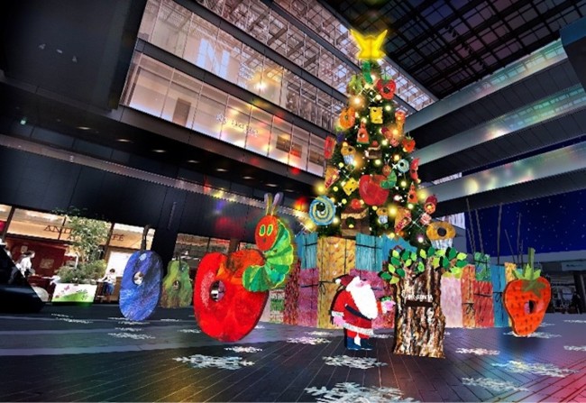 はらぺこあおむし の巨大クリスマスツリー登場 11 12から二子玉川ライズにて 21年11月5日 エキサイトニュース