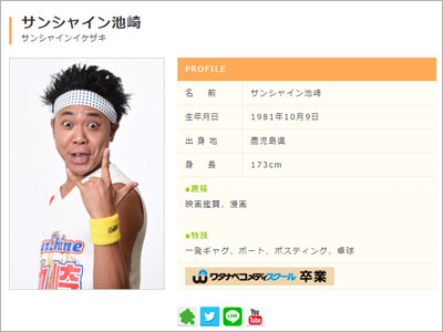 サンシャイン池崎 貯金2 168万円 告白 意外な堅実ぶりは 一発屋の先輩 波田陽区の影響か 18年11月2日 エキサイトニュース