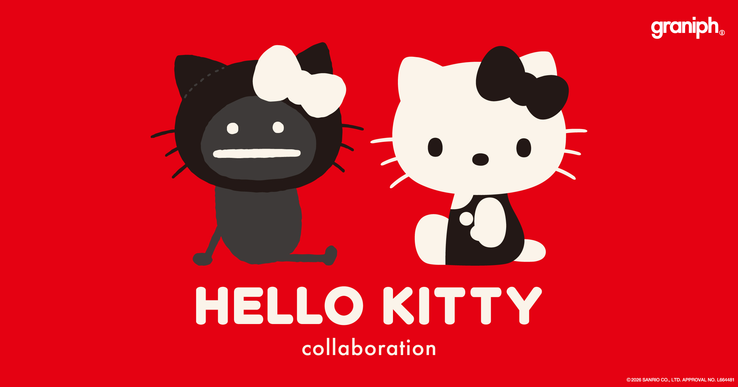 ハローキティ」とグラニフのオリジナルキャラクター「ビューティフル