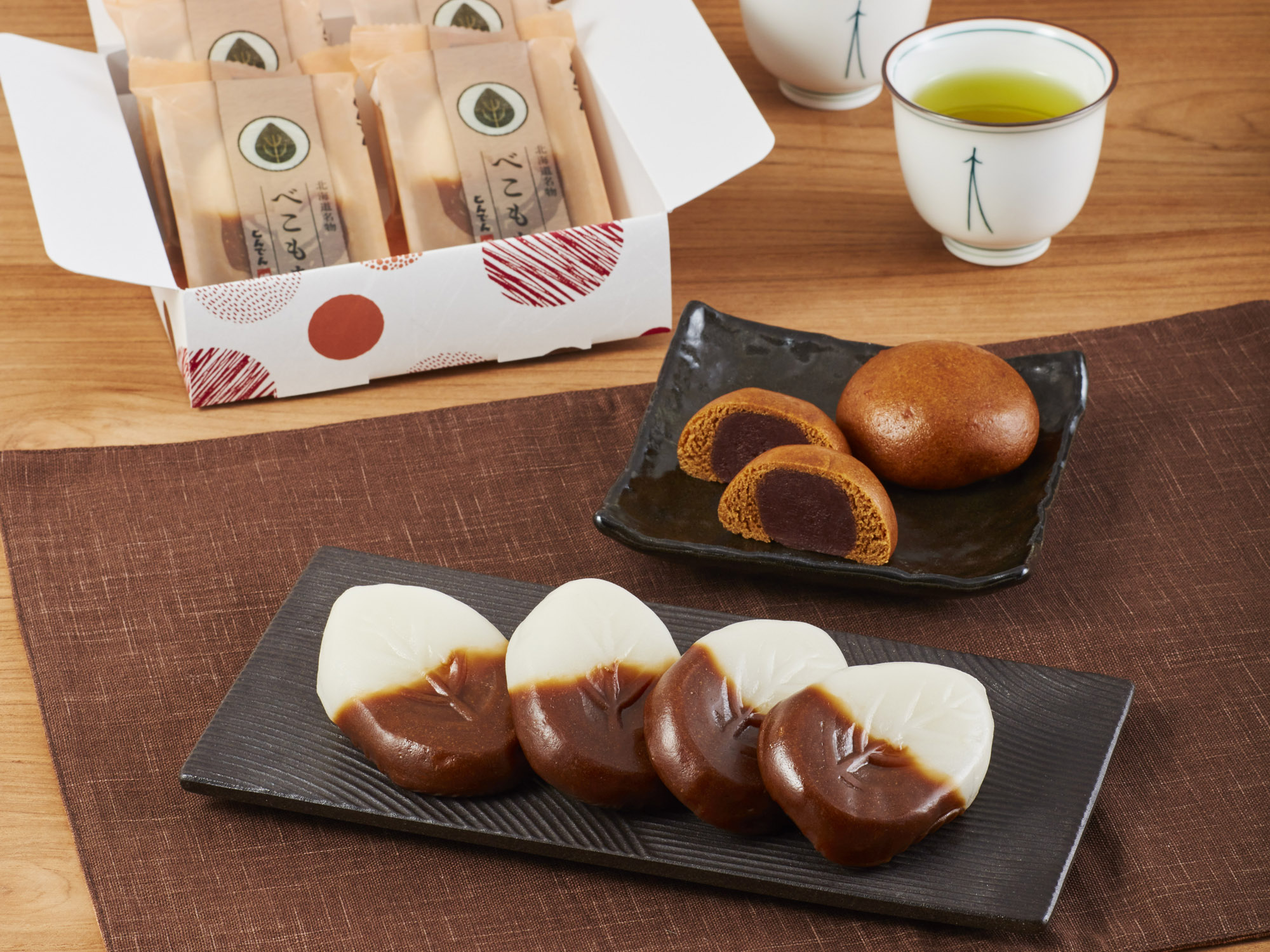 7月12日（水）から3種類の和菓子「べこもち・黒糖饅頭・くず饅頭
