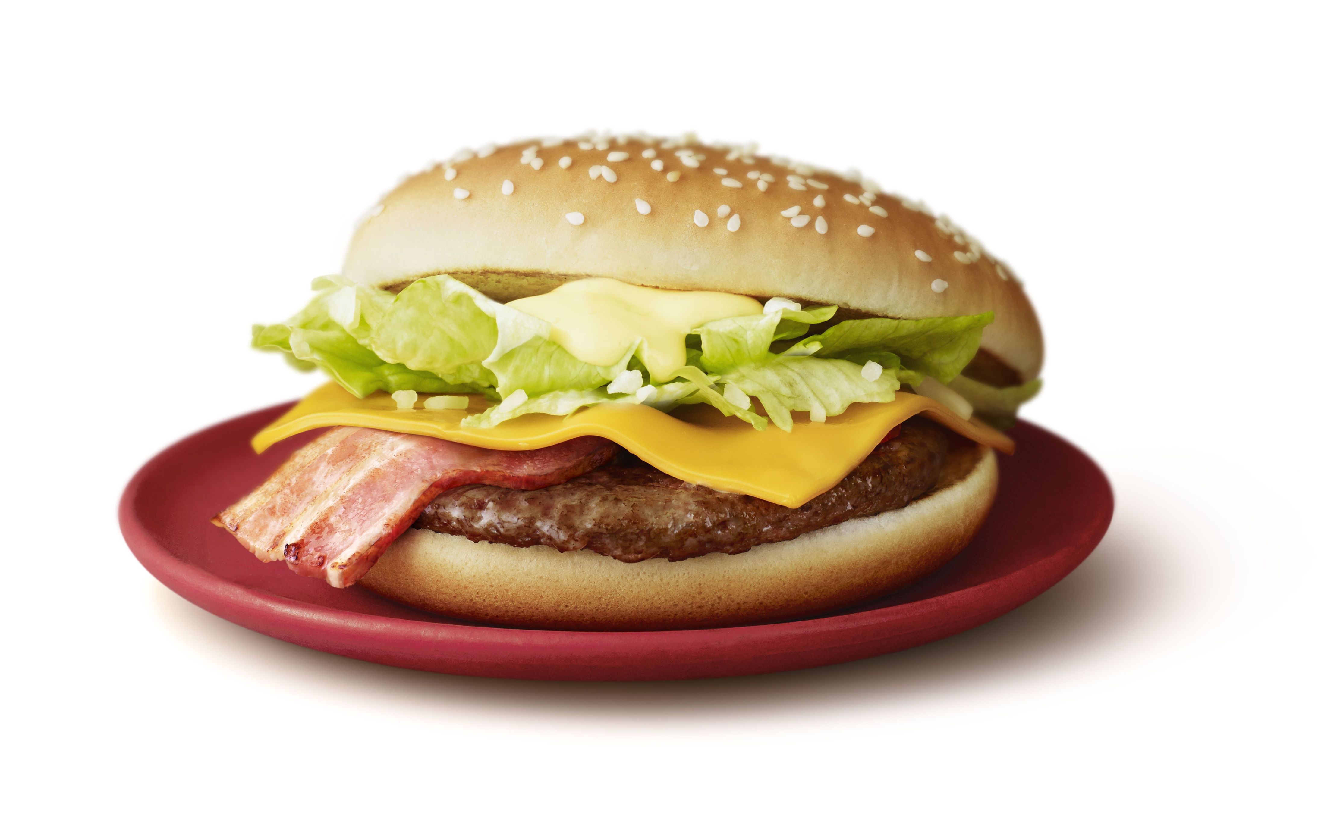 「ベーコンレタスバーガー」「メガマフィン」「マックグリドル ベーコンエッグ」の“ベーコン”が重さ約2倍にボリュームUP！よりジューシーになって