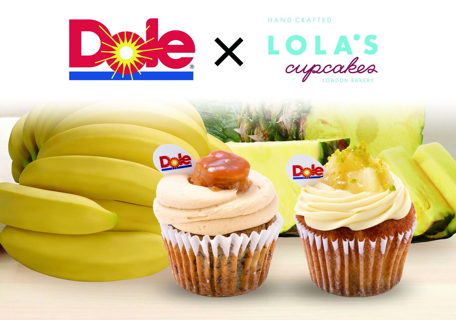 Dole Lola S Cupcakes コラボカップケーキ18年5月9日 水 Dole極撰の日 から8月7日 火 バナナの日 の3ヶ月間限定発売 18年5月8日 エキサイトニュース