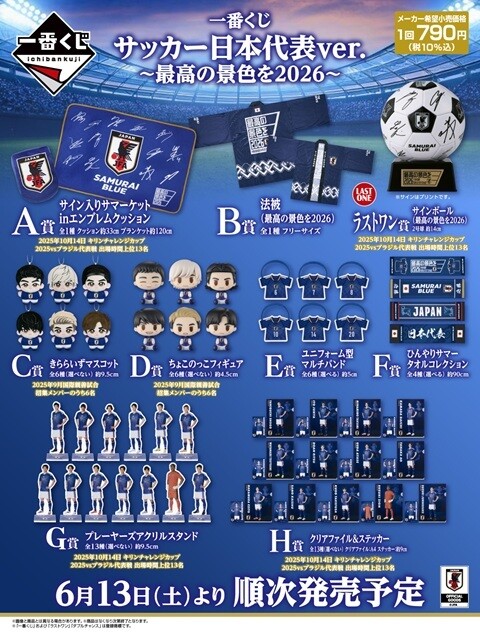ファミマ＆ローソン】サッカー日本代表が「一番くじ」に招集だと