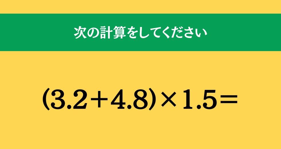 大人ならわかる？ 小学校の「算数」問題＜Vol.1412＞