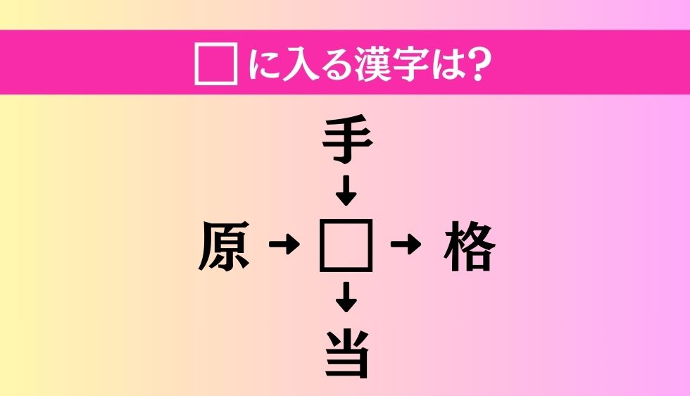 【穴埋め熟語クイズ Vol.4448】□に漢字を入れて4つの熟語を完成させてください