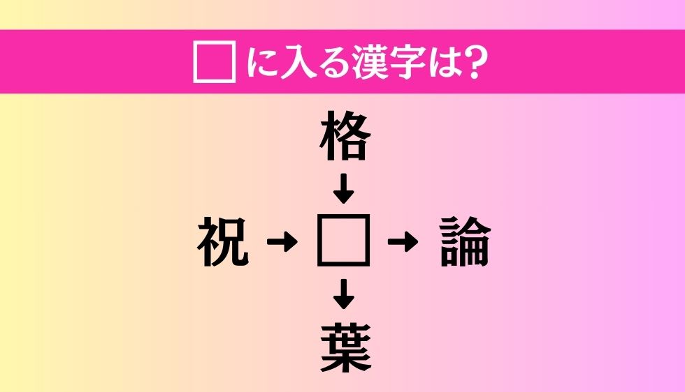 【穴埋め熟語クイズ Vol.4122】□に漢字を入れて4つの熟語を完成させてください