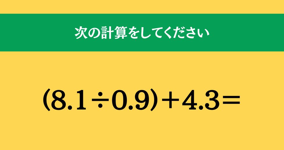 大人ならわかる？ 小学校の「算数」問題＜Vol.1346＞