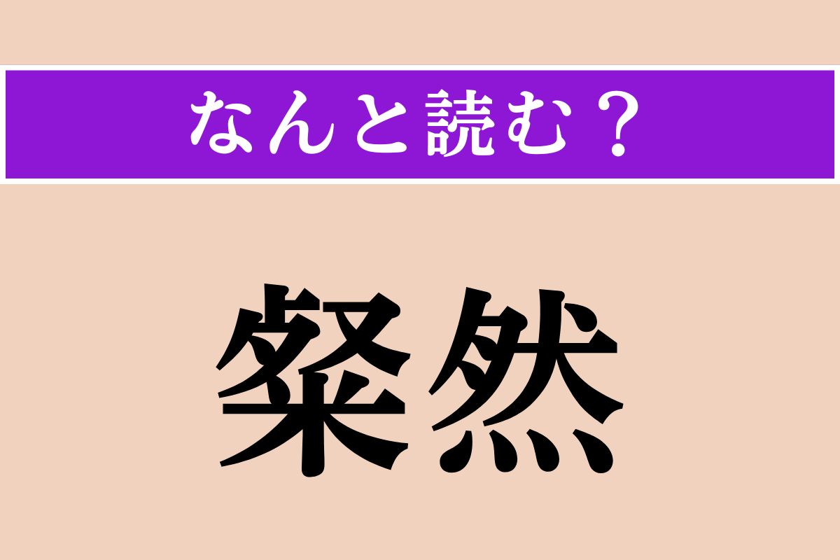【難読漢字】「粲然」正しい読み方は？ きらきらと光り輝く様子を言います