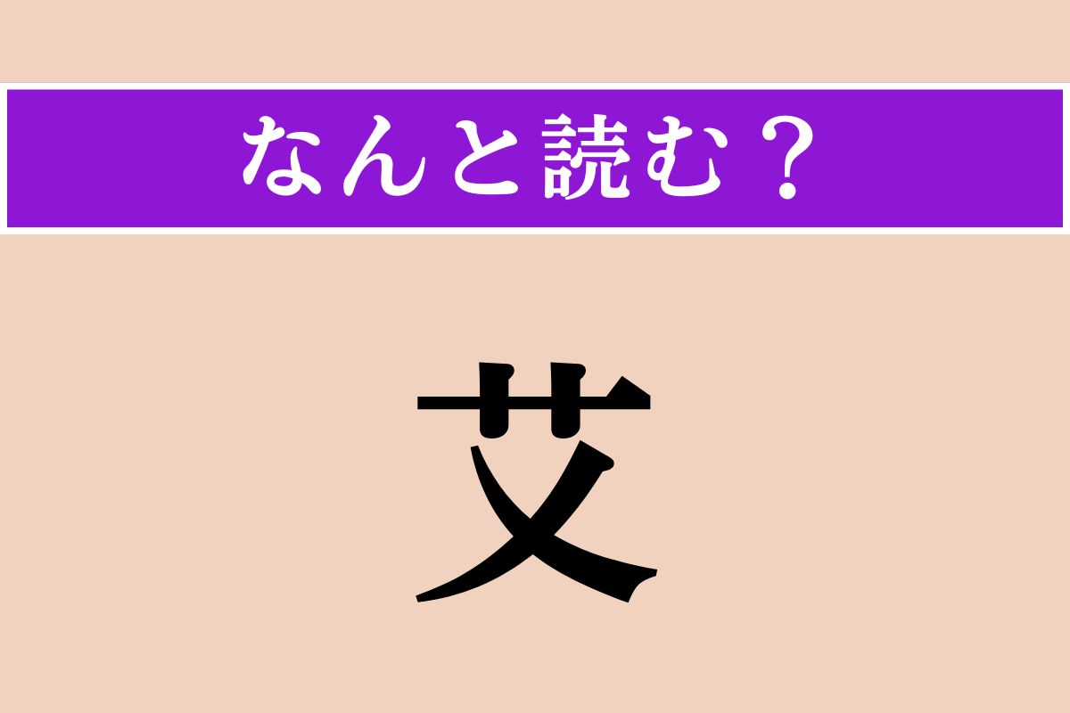 【難読漢字】「艾」正しい読み方は？ よもぎの葉の裏にある白い綿毛を精製したものでお灸の材料になります