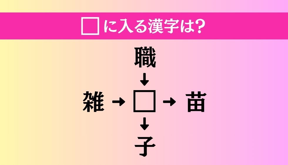 【穴埋め熟語クイズ Vol.4520】□に漢字を入れて4つの熟語を完成させてください