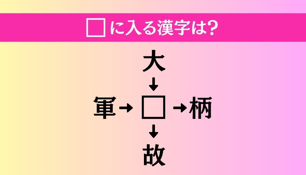 【穴埋め熟語クイズ Vol.212】□に漢字を入れて4つの熟語を完成させてください