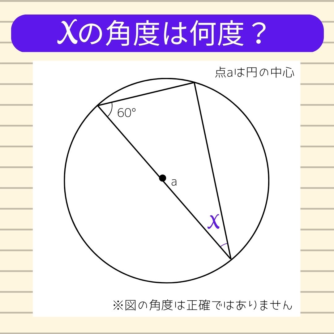 【角度当てクイズ Vol.19】xの角度は何度？