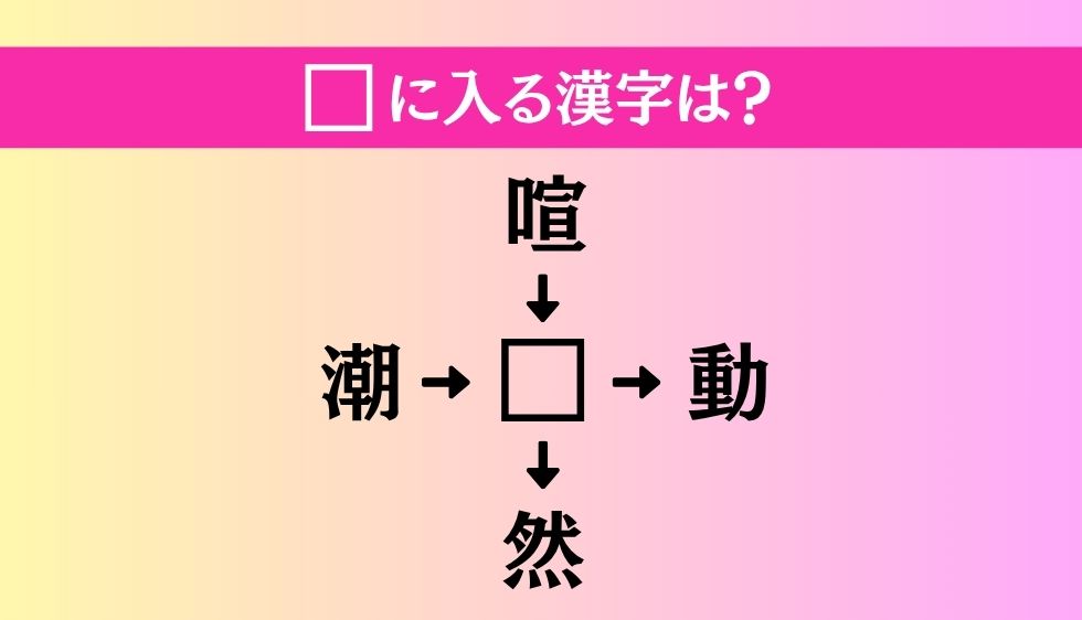 【穴埋め熟語クイズ Vol.3786】□に漢字を入れて4つの熟語を完成させてください