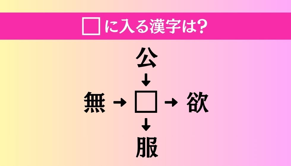 【穴埋め熟語クイズ Vol.4180】□に漢字を入れて4つの熟語を完成させてください