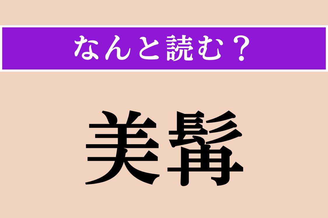 【難読漢字】「美髯」正しい読み方は？ 見事なほおひげのことです