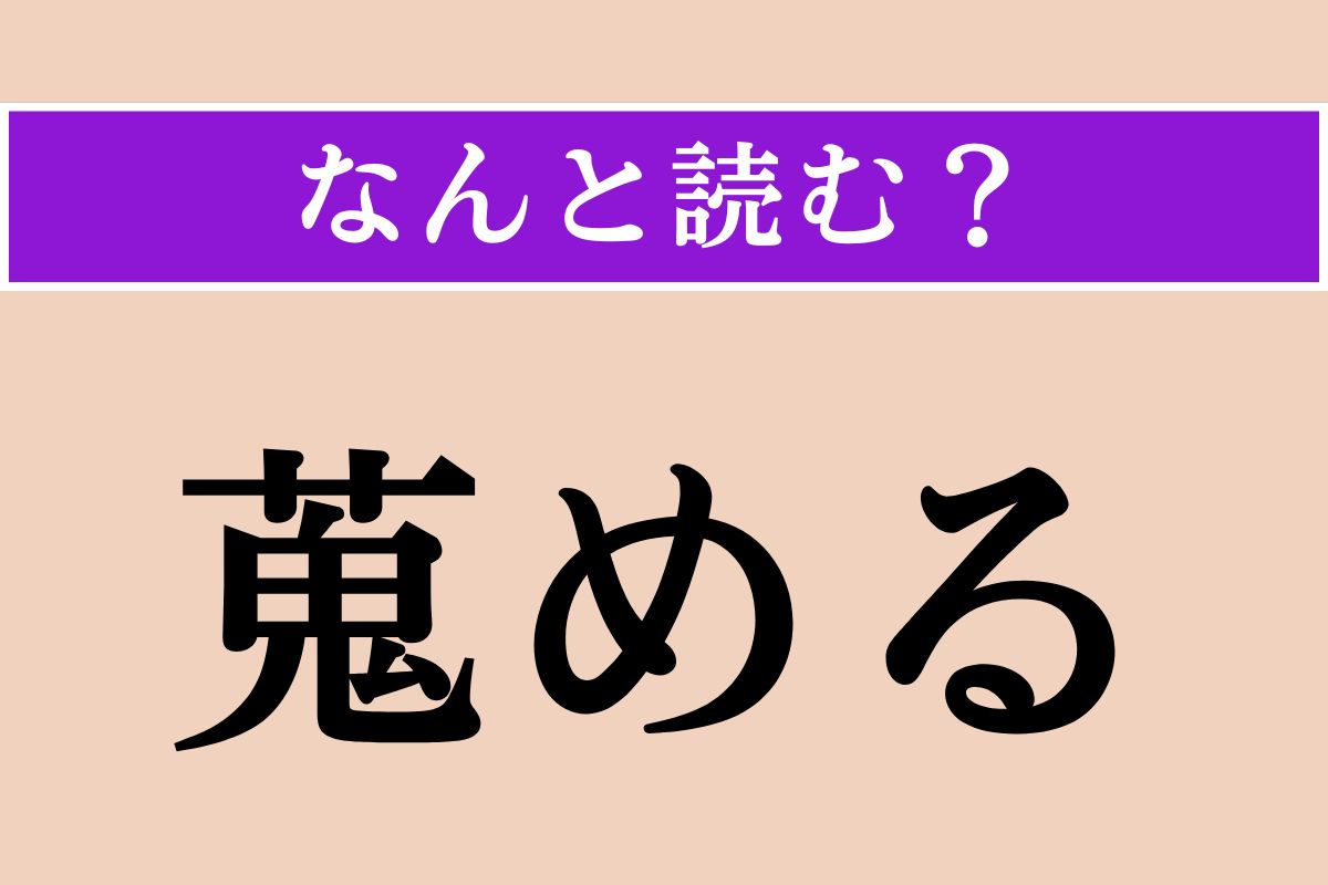 【難読漢字】「蒐める」正しい読み方は？「蒐集する」の「蒐」です