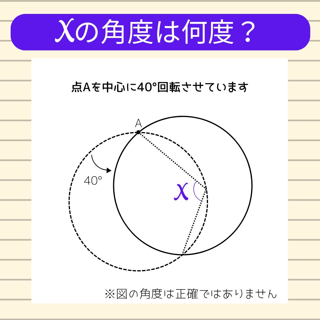【角度当てクイズ Vol.1998】xの角度は何度？