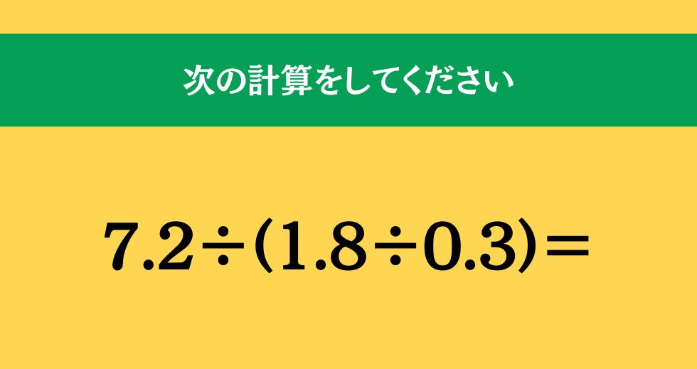 大人ならわかる？ 小学校の「算数」問題＜Vol.1382＞